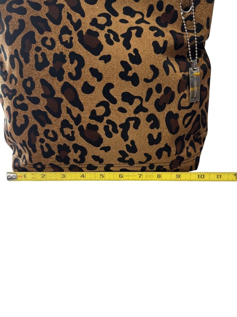 Evan-Picone Leopard Print Tote Bag With Double Handles & Magnetic Snap Closure - Picture 8 of 10
